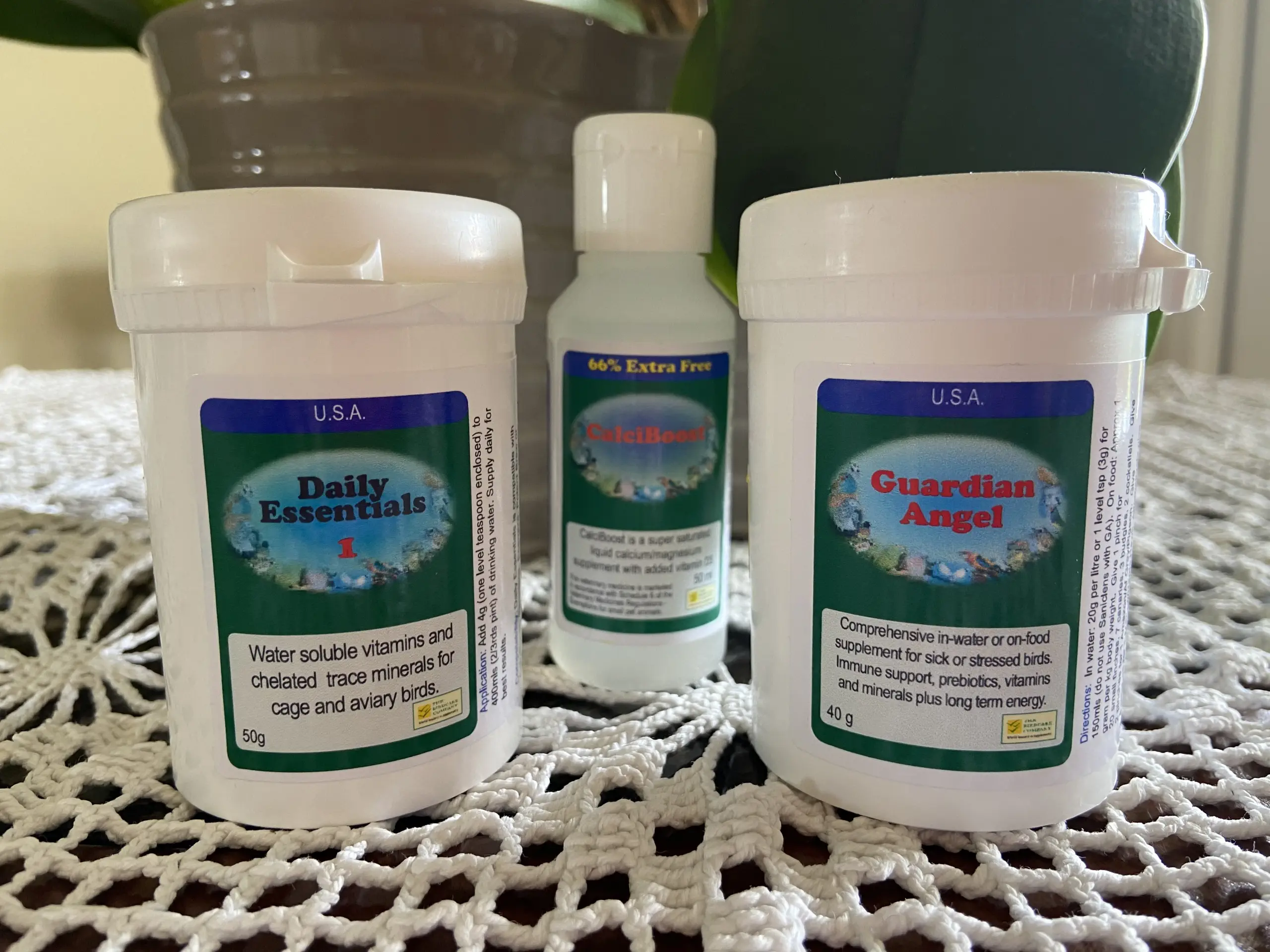 Vitamins and supplements for birds